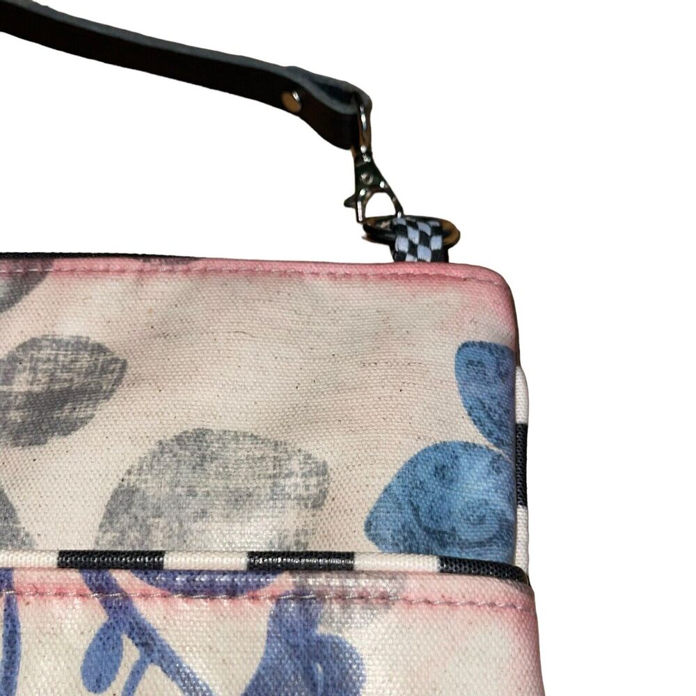 Crossbody Bag Coated Canvas Leather Boho Floral - Picture 2 of 11